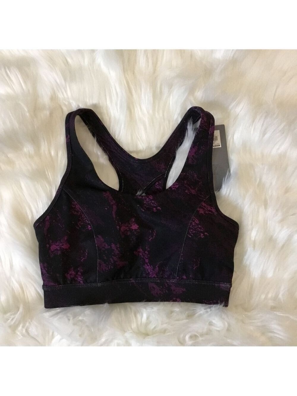 Tek Gear size XS Bra NWT purple & black